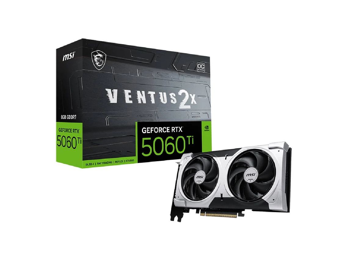  TARJETA DE VIDEO MSI GEFORCE RTX 5060TI 8G VENTUS 2X OC PLUS 1