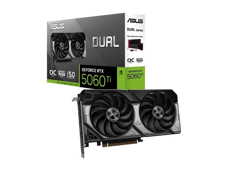 TARJETA DE VIDEO ASUS DUAL GEFORCE RTX 5060 TI 16GB GDDR7 OC 1