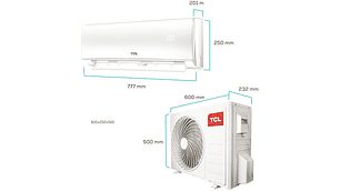 AIRE ACONDICIONADO FRIO-CALOR SPLIT TCL 9000 BTU 4EN1