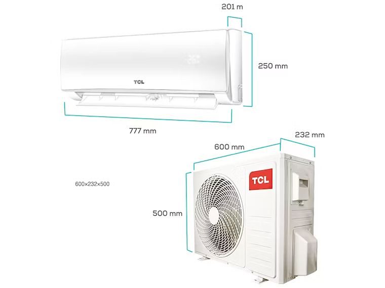 AIRE ACONDICIONADO FRIO-CALOR SPLIT TCL 9000 BTU 4EN1 2