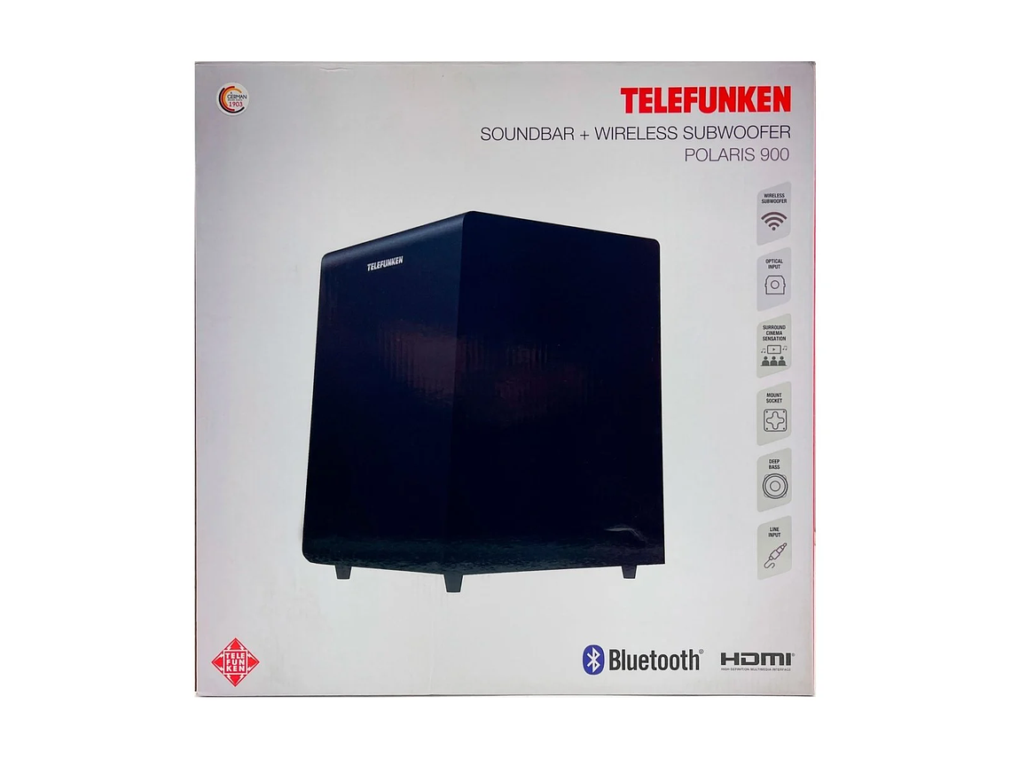SISTEMA DE SONIDO SOUNDBAR+SUB TELEFUNKEN POLARIS 900 1