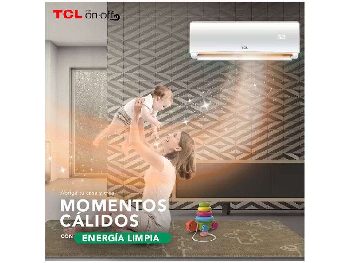 AIRE ACONDICIONADO FRIO-CALOR SPLIT TCL 9000 BTU 4EN1 7