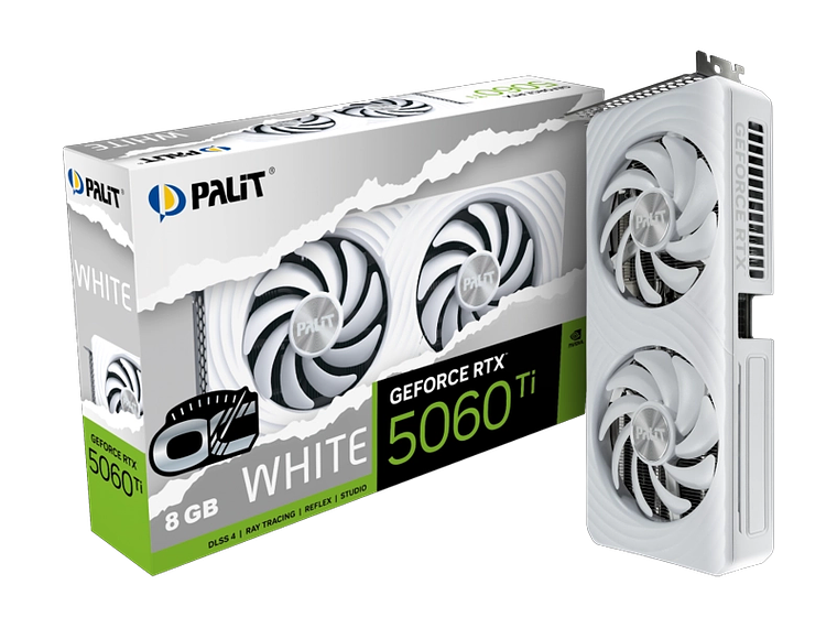 PALIT RTX 5060 TI WHITE OC 8GB GDDR7 128BIT 3-DP HDMI 1