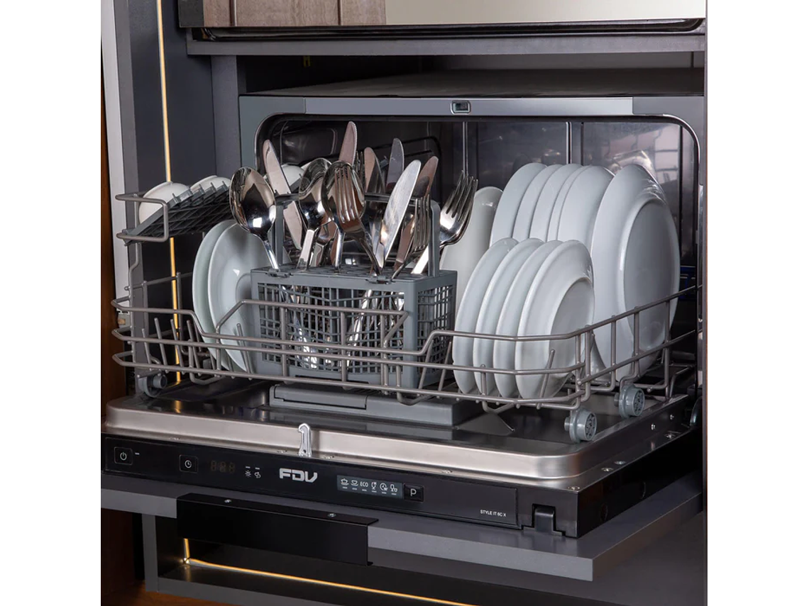 LAVAVAJILLAS FDV STYLE INTEGRADO 6 CUBIERTOS 6