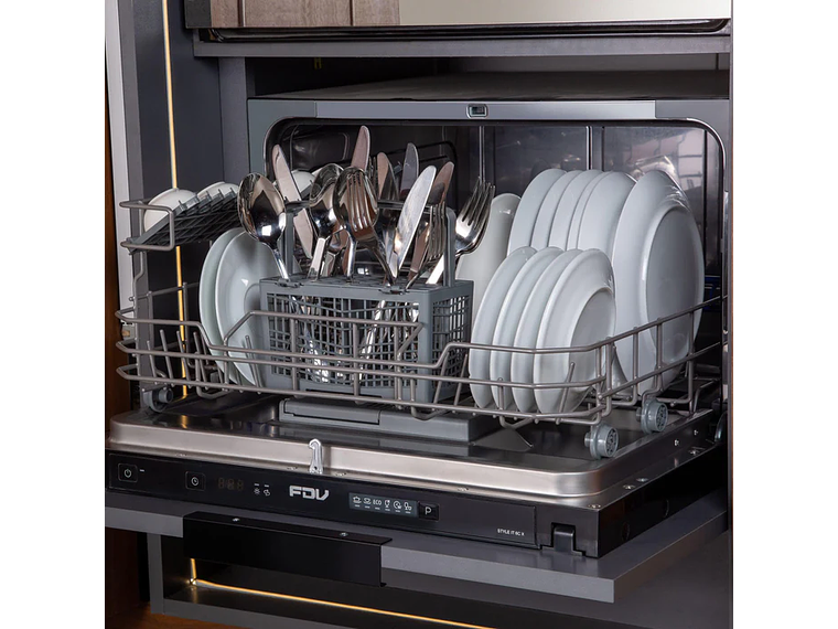 LAVAVAJILLAS FDV STYLE INTEGRADO 6 CUBIERTOS 6