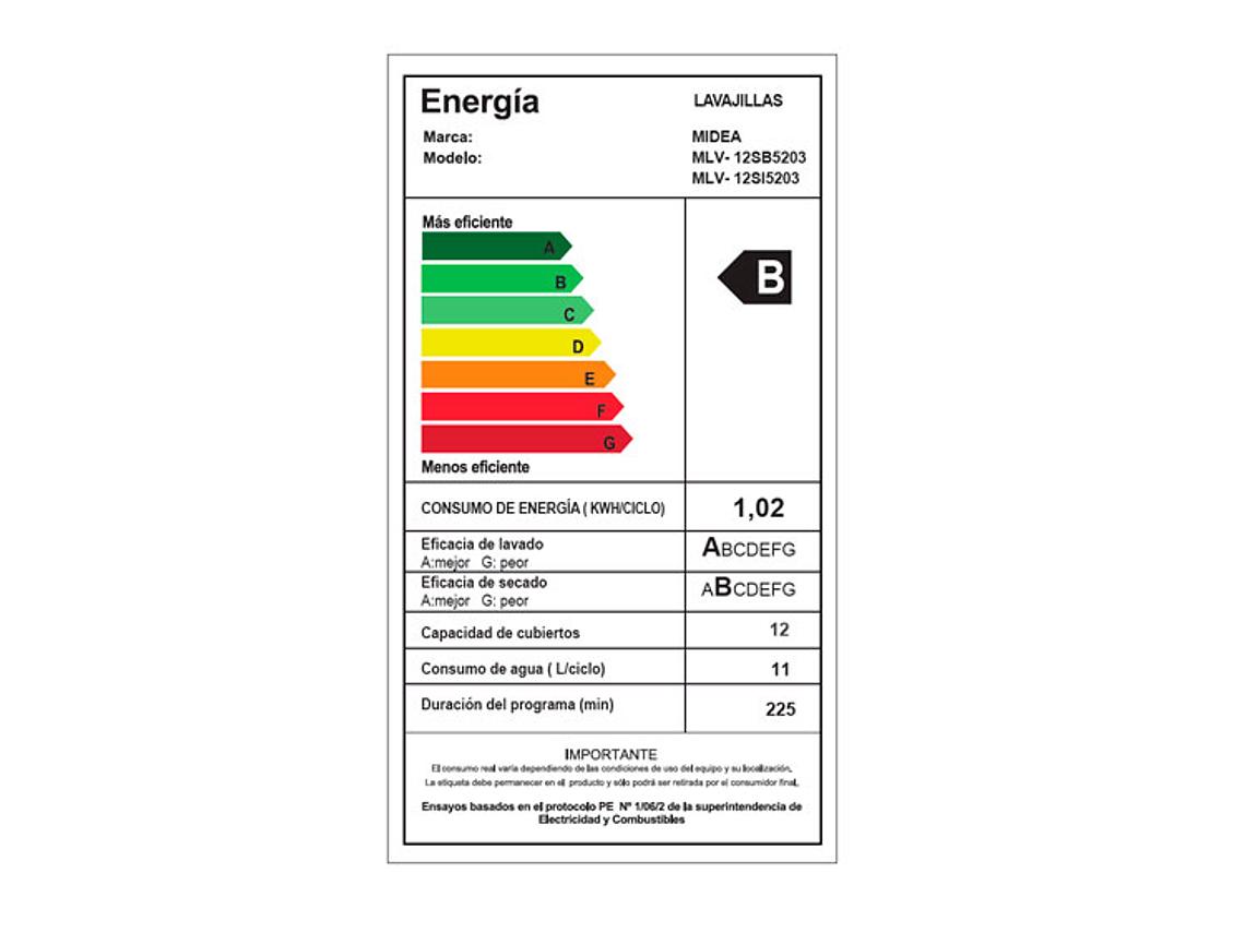LAVAVAJILLAS MIDEA 12 CUBIERTOS MLV-12SI5203 INOX 10