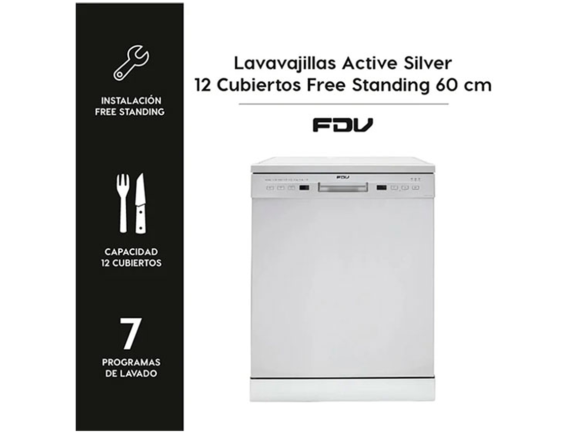 LAVAVAJILLAS FDV ACTIVE FS 12 CUBIERTOS SILVER 3