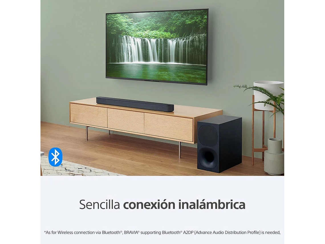 SOUNDBAR DE 2.1 CANALES CON SUBWOOFER INALÁMBRICO HT-S400 3