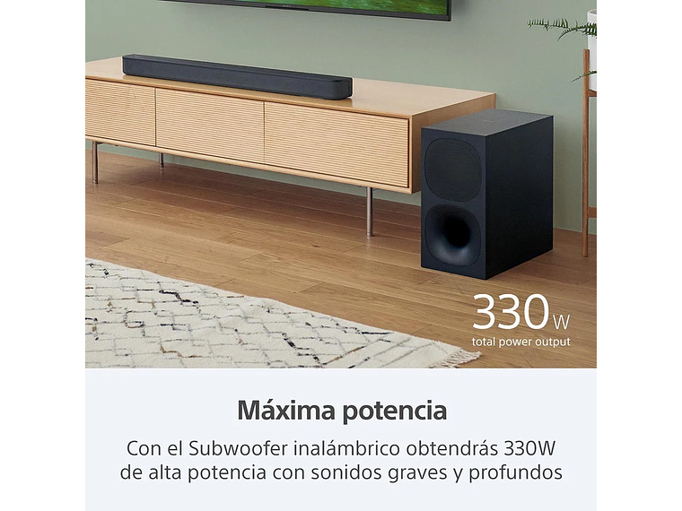 SOUNDBAR DE 2.1 CANALES CON SUBWOOFER INALÁMBRICO HT-S400 4