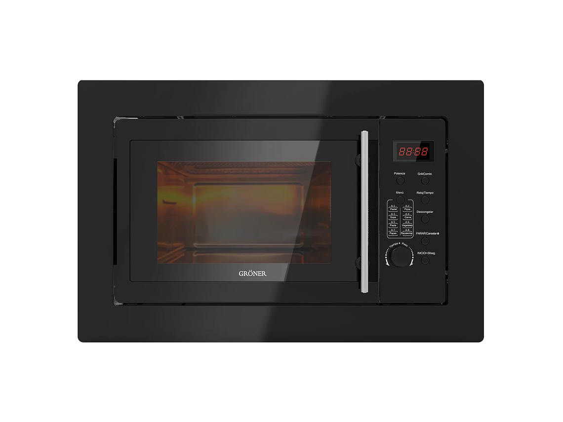MICROONDAS EMPOTRADO GRÖNER BLACK GRILL 25L 1