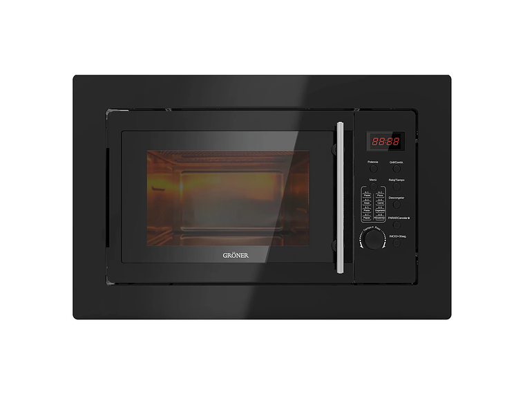 MICROONDAS EMPOTRADO GRÖNER BLACK GRILL 25L 1