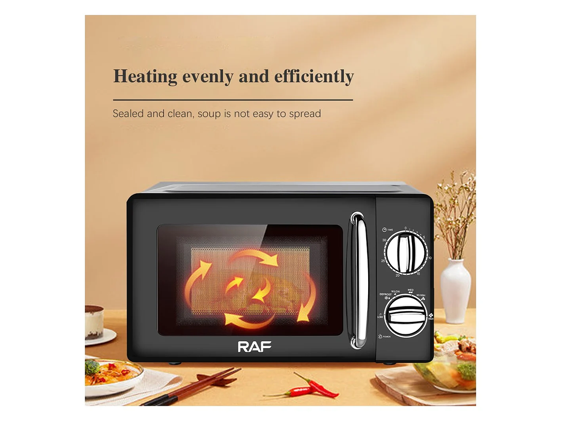 HORNO MICROONDAS MULTIFUNCIONAL 800W 20L 3