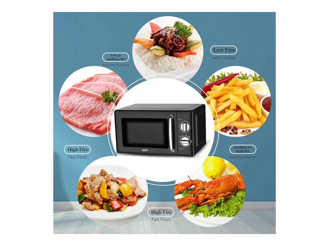 HORNO MICROONDAS MULTIFUNCIONAL 800W 20L 4