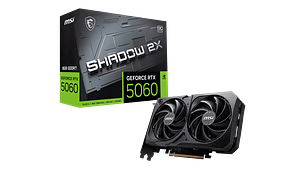 TARJETA DE VIDEO MSI NVIDIA GEFORCE RTX 5060 SHADOW 2X OC, 8GB GDDR7, 128-BIT, PCI-E 5.0
