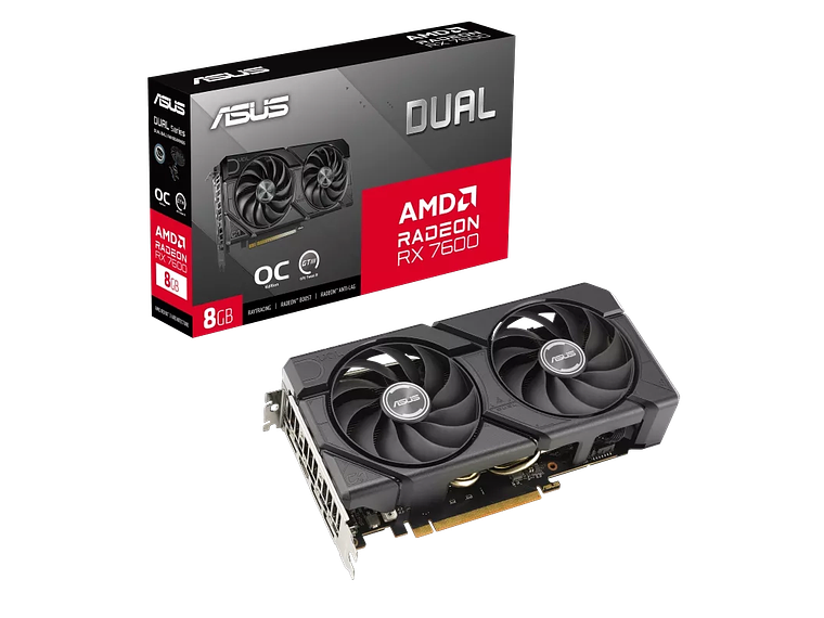 TARJETA DE VIDEO ASUS DUAL RADEON RX 7600 EVO OC EDITION, 8GB GDDR6, 128-BIT, PCI-E 4.0 1