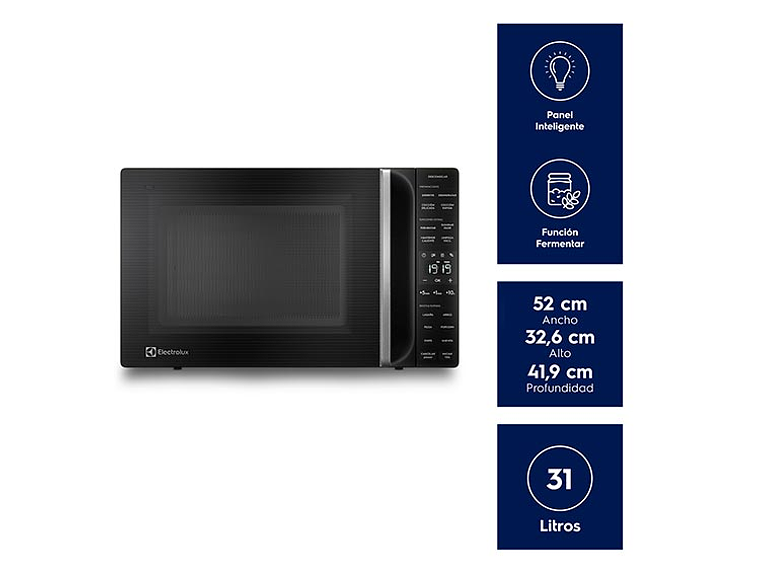 MICROONDAS DIGITAL ELECTROLUX 31 L ME31N NEGRO 3