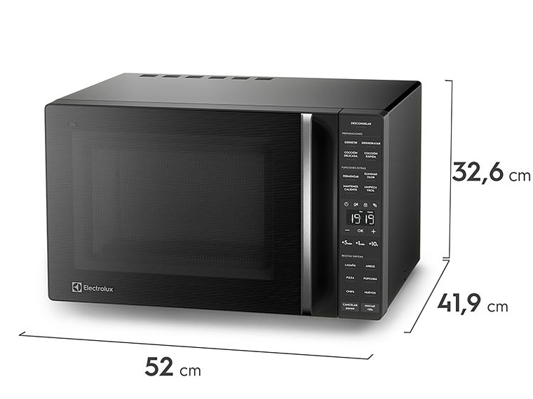 MICROONDAS DIGITAL ELECTROLUX 31 L ME31N NEGRO 4