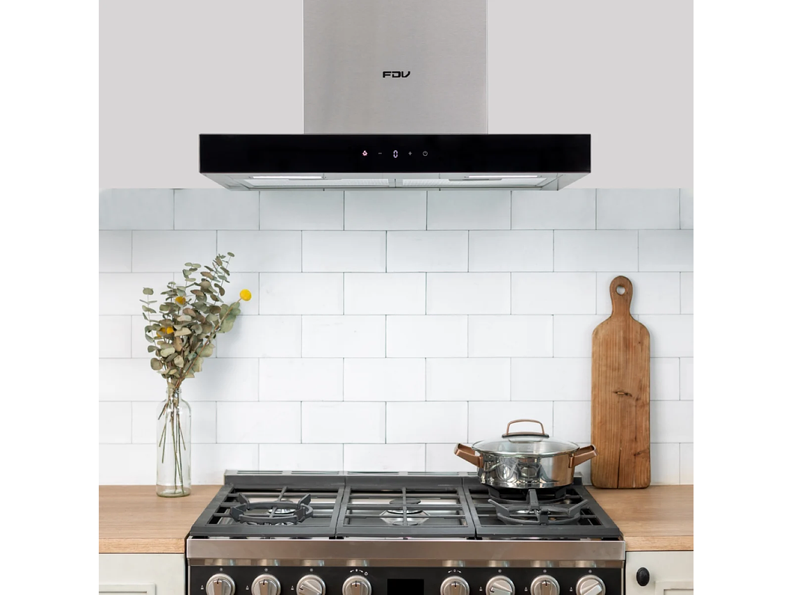 CAMPANA ISLA DELUXE CHEF 90 CM 800 M3/H FDV 4