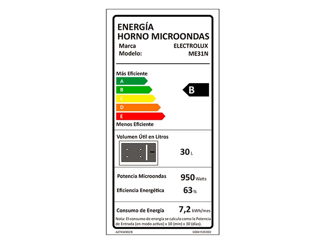 MICROONDAS DIGITAL ELECTROLUX 31 L ME31N NEGRO 9