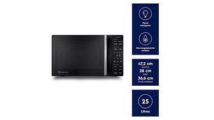 MICROONDAS ELECTROLUX 25 L ME25N DIGITAL NEGRO PLATO GIRATORIO