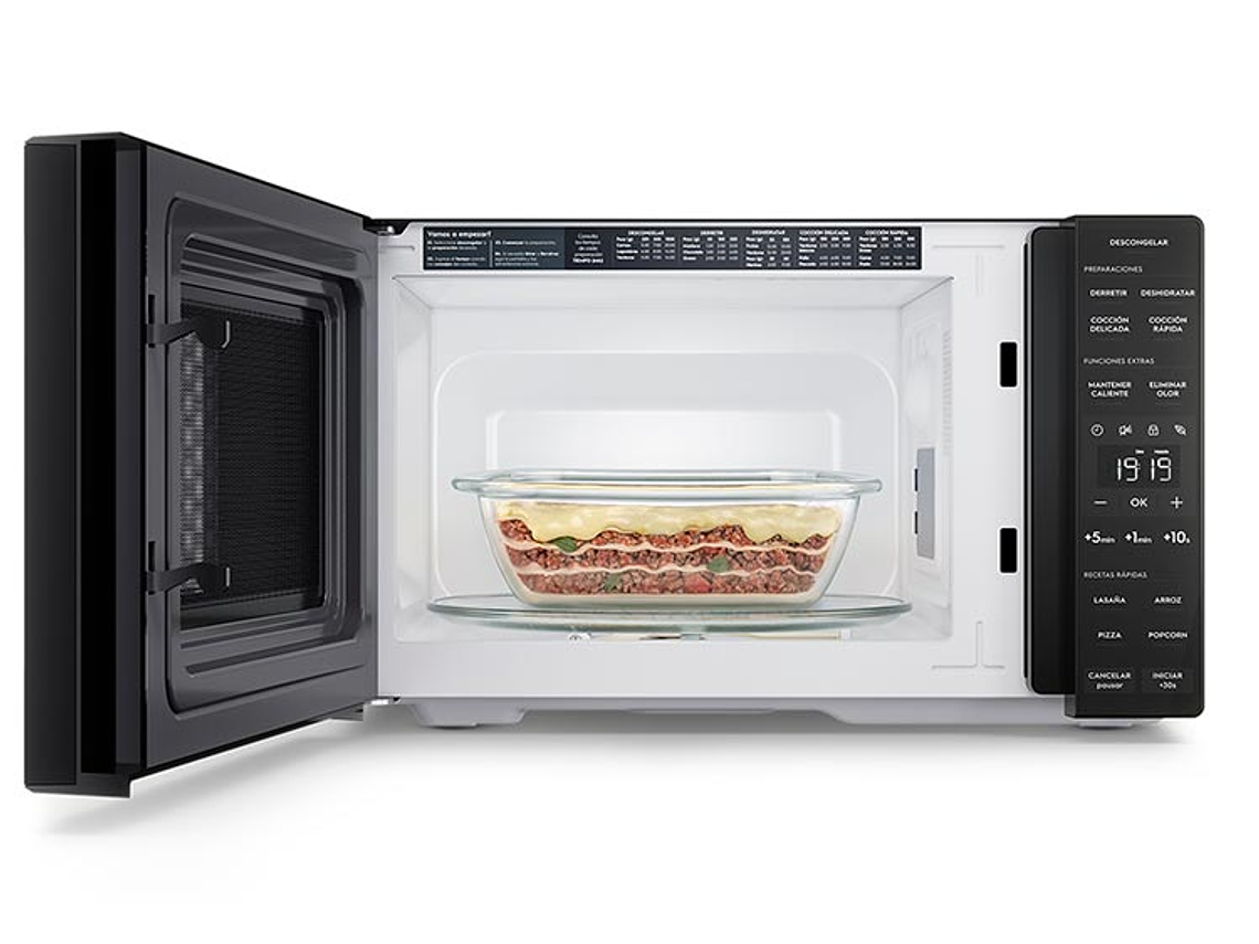 MICROONDAS ELECTROLUX 25 L ME25N DIGITAL NEGRO PLATO GIRATORIO 3