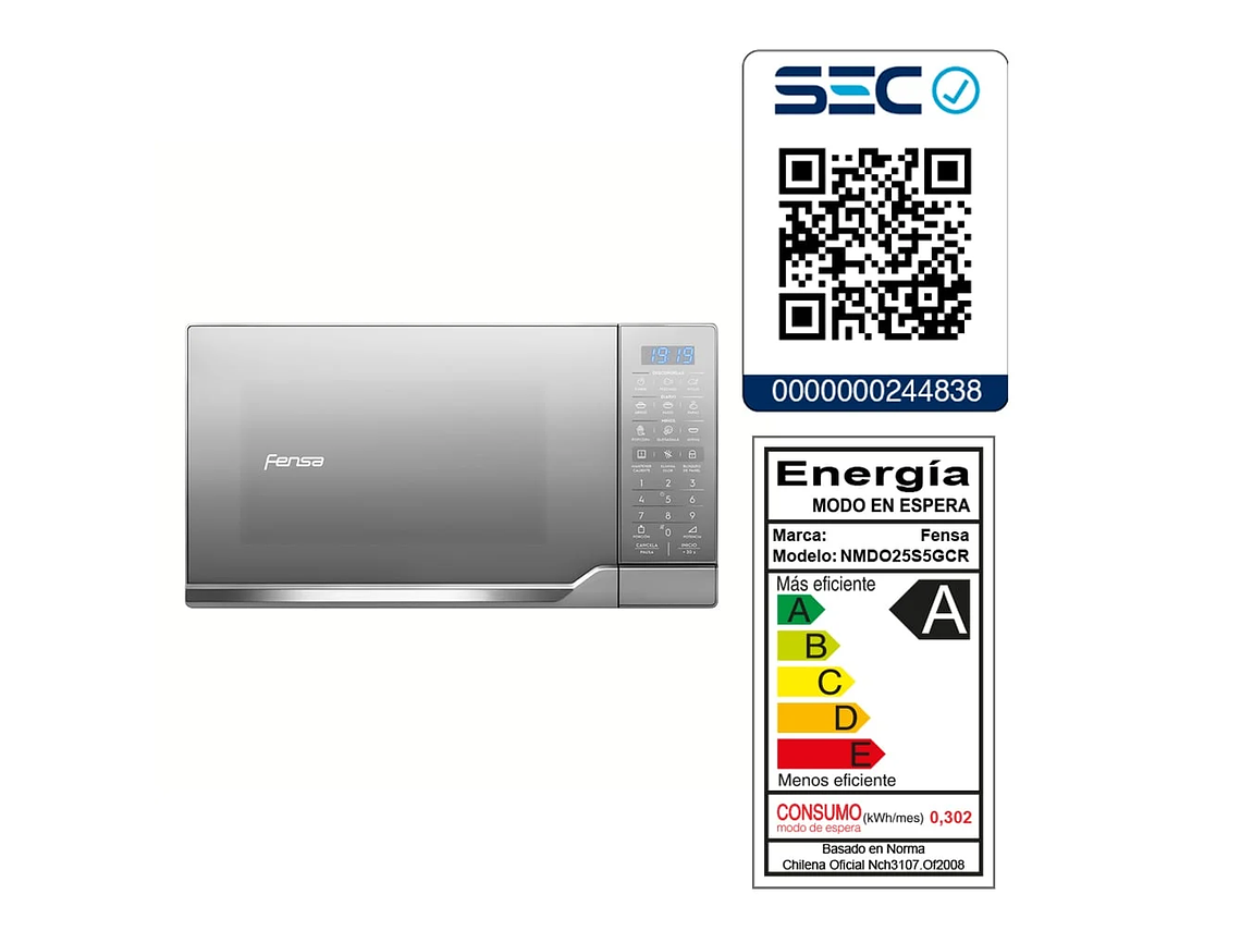 MICROONDAS 25 LITROS DIGITAL ELIMINA OLORES NMDO25S5GCRG 7