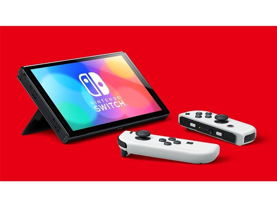CONSOLA NINTENDO SWITCH OLED BLANCA CON MARIO KART 8 DELUXE 2