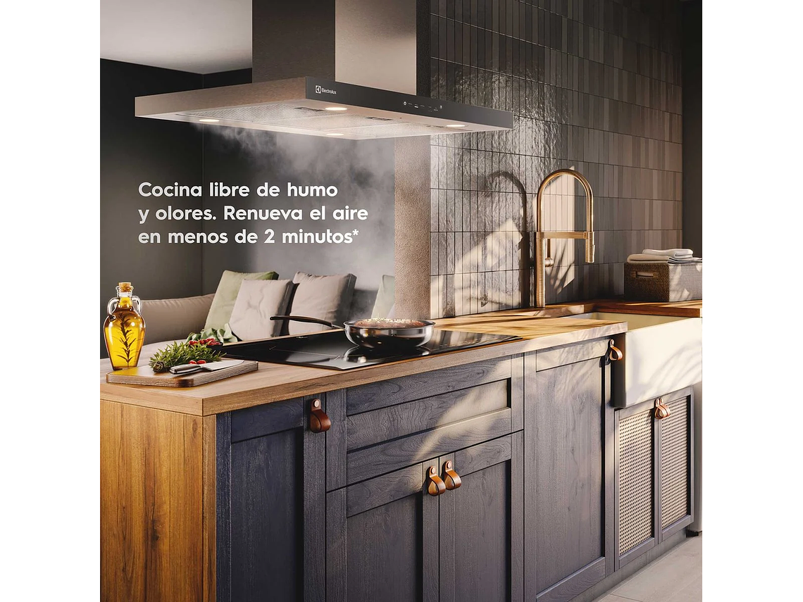 CAMPANA COCINA DECORATIVA ELECTROLUX ISLA 90CM TIMER CE9IF 4