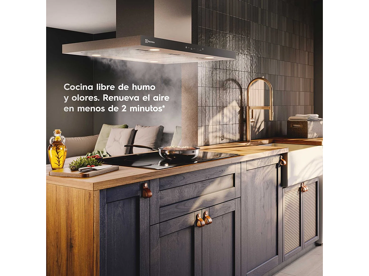 CAMPANA COCINA DECORATIVA ELECTROLUX ISLA 90CM TIMER CE9IF 4