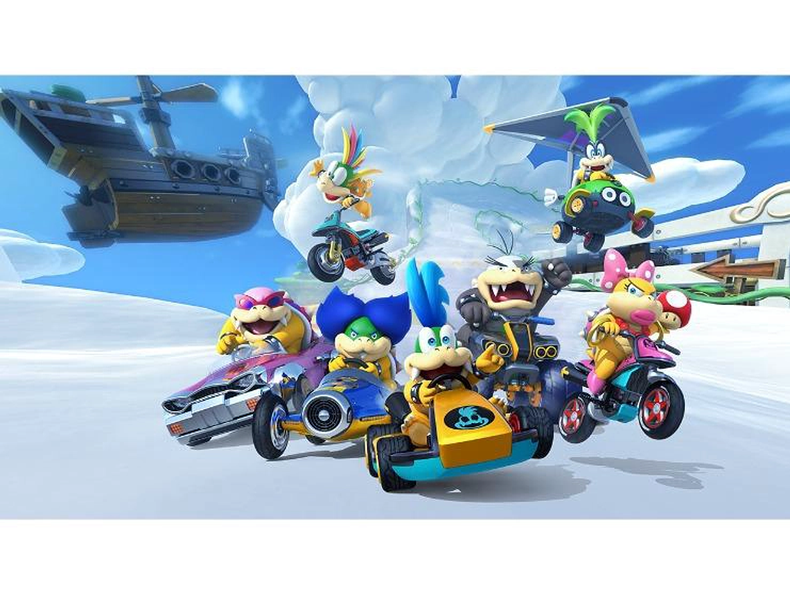 CONSOLA NINTENDO SWITCH OLED BLANCA CON MARIO KART 8 DELUXE 4