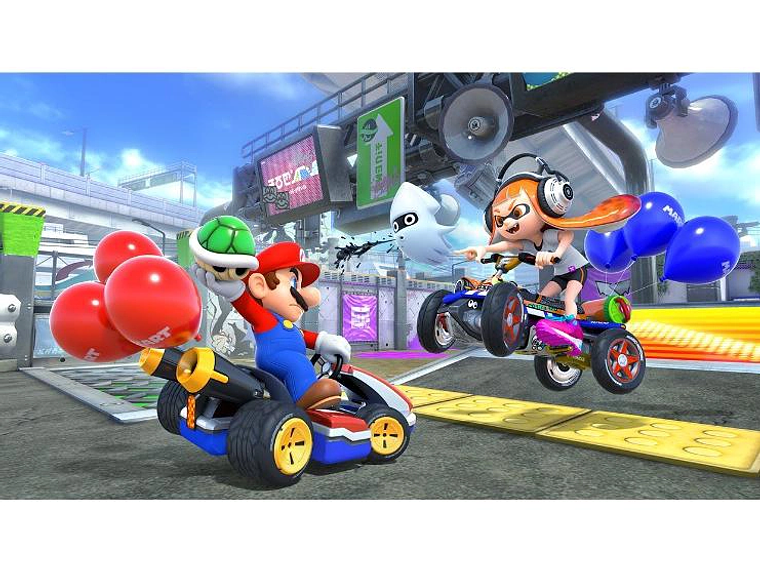 CONSOLA NINTENDO SWITCH OLED BLANCA CON MARIO KART 8 DELUXE 7