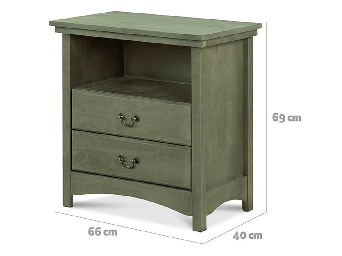VELADOR CIC INDO MADERA 2 CAJONES OLIVA 3