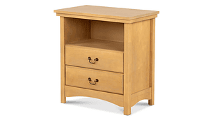 VELADOR CIC INDO MADERA 2 CAJONES MOSTAZA