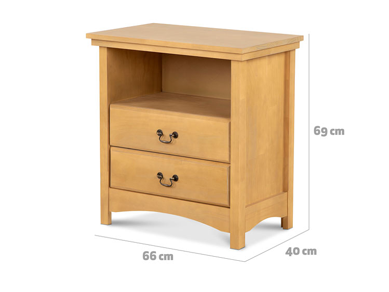 VELADOR CIC INDO MADERA 2 CAJONES MOSTAZA 3