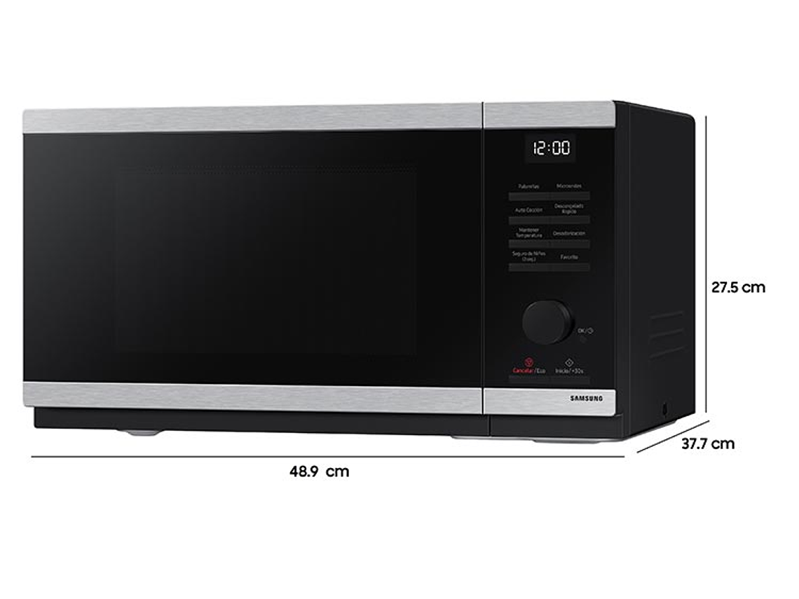 MICROONDAS SAMSUNG 23 L MS23DG4504ATZS QUICK DEFROST PLATO GIRATORIO 4