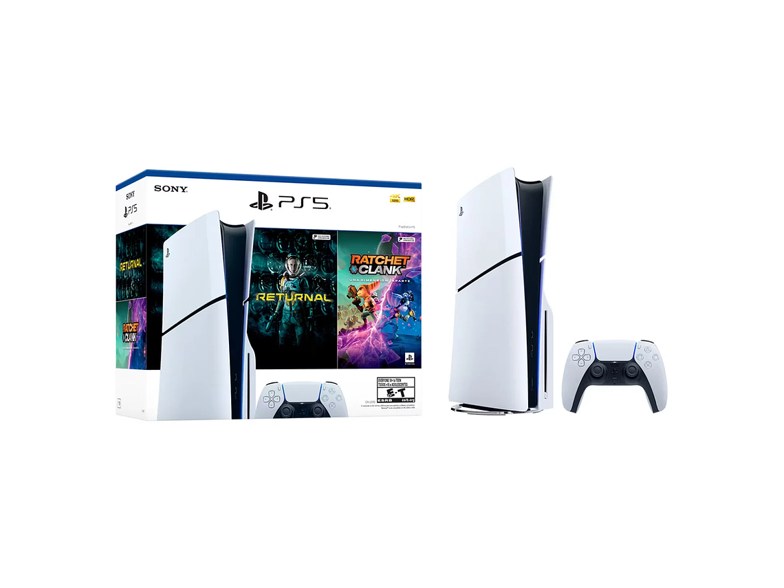 CONSOLA PS5 PLAYSTATION 5 SLIM CON DISCO + 2 JUEGOS 2
