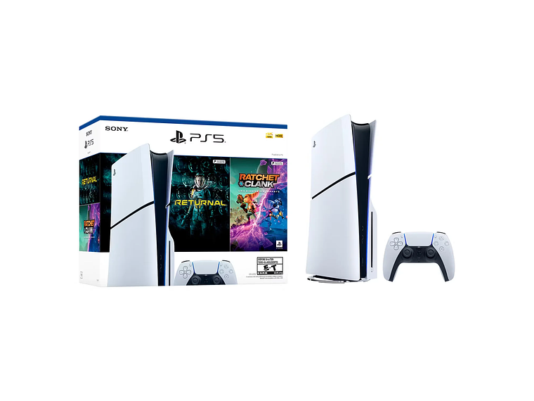 CONSOLA PS5 PLAYSTATION 5 SLIM CON DISCO + 2 JUEGOS 2