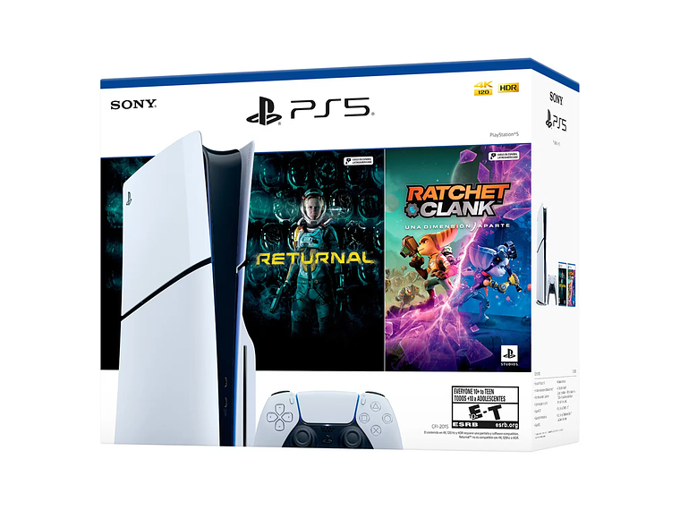 CONSOLA PS5 PLAYSTATION 5 SLIM CON DISCO + 2 JUEGOS 3
