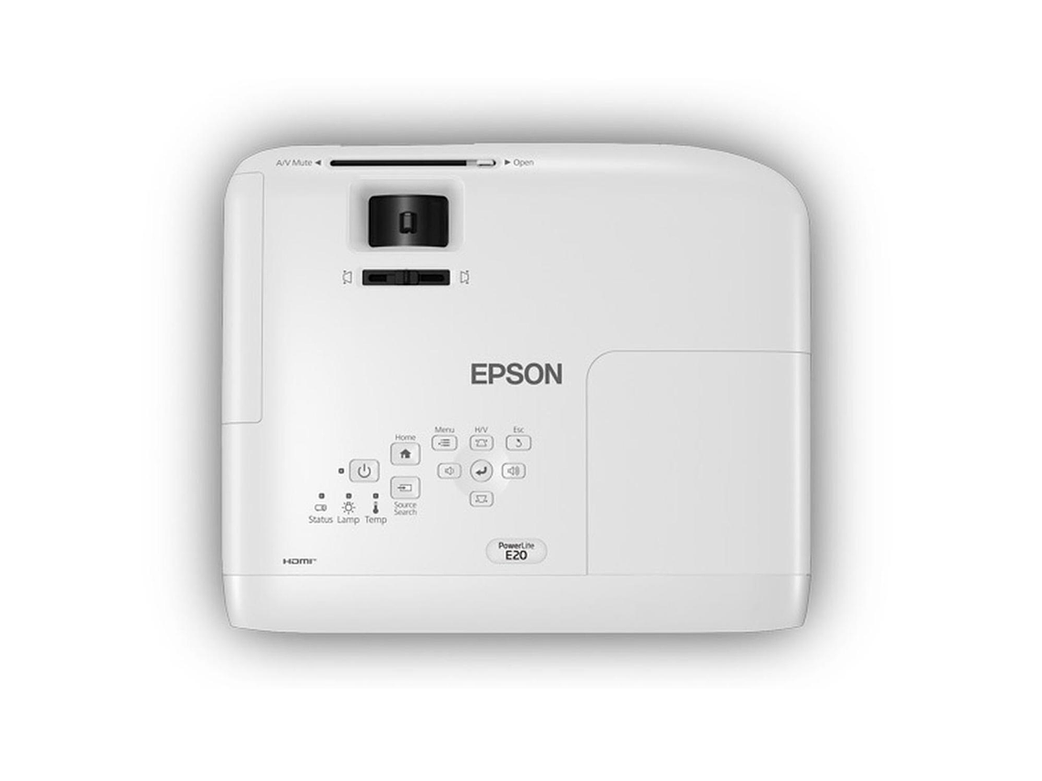 PROYECTOR EPSON POWERLITE E20 3400 LÚMENES XGA BLANCO 4