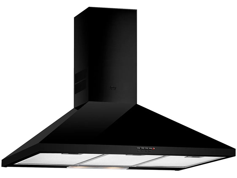 CAMPANA DECORATIVA PIRAMIDAL ALA DE ACERO INOXIDABLE DBB 90 NEGRA TEKA 1