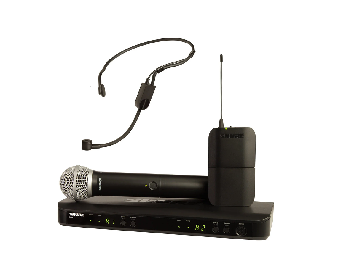 MICROFONO INALAMBRICO MANO + CINTILLO SHURE BLX1288/P31-M15 1