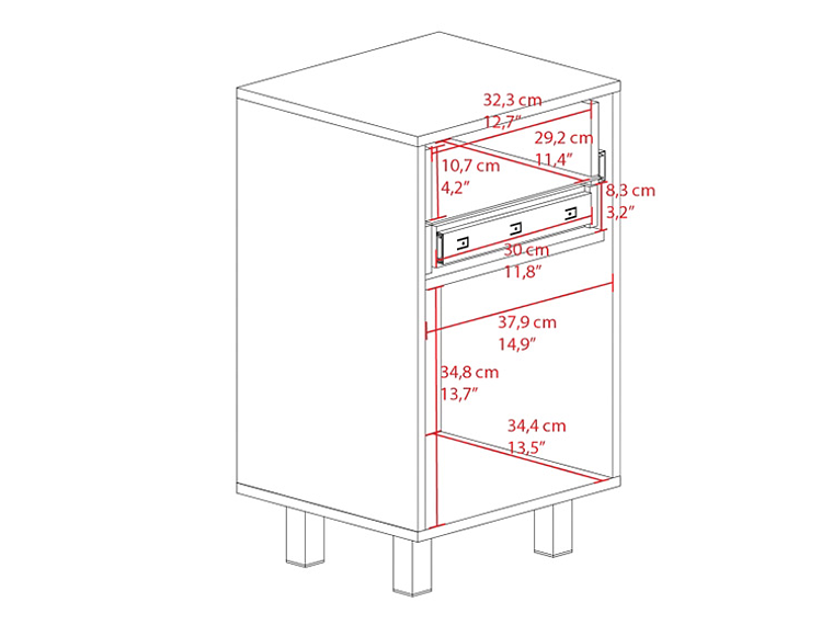 VELADOR TUHOME SECRET Z-81 1 PUERTA 2 CAJONES 8