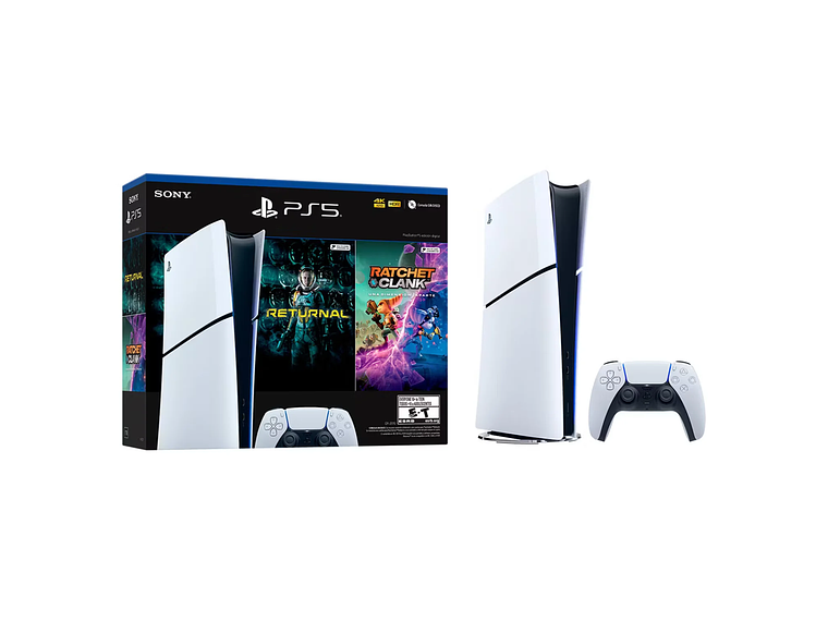 CONSOLA PS5 PLAYSTATION 5 SLIM DIGITAL + 2 JUEGOS 2