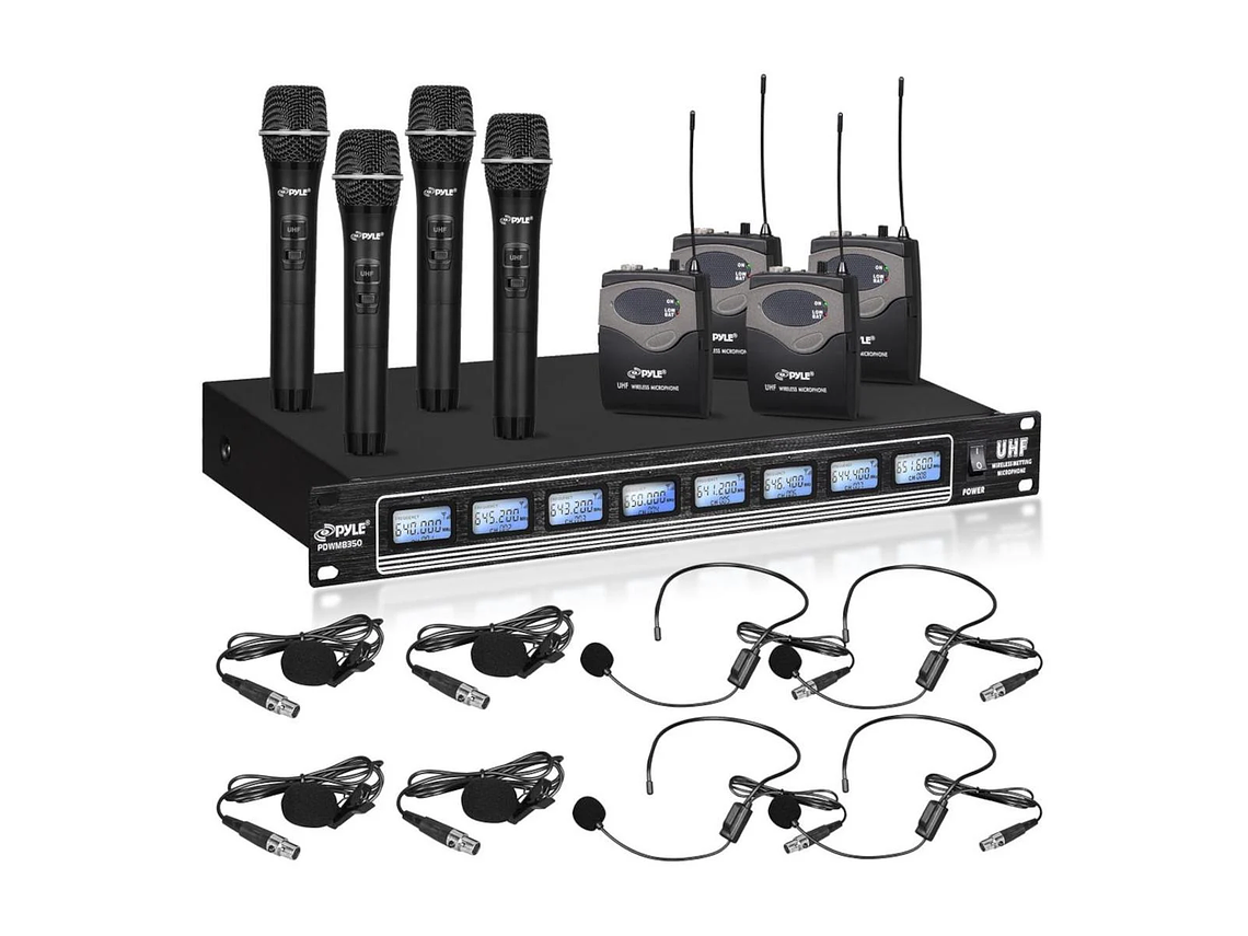 SISTEMA DE MICRÓFONOS INALÁMBRICOS 8 CANALES PYLE PDWM8350 1