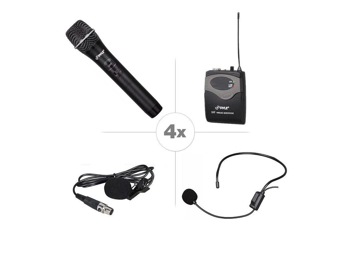 SISTEMA DE MICRÓFONOS INALÁMBRICOS 8 CANALES PYLE PDWM8350 3