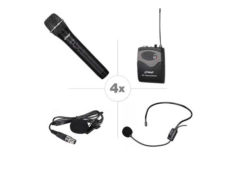 SISTEMA DE MICRÓFONOS INALÁMBRICOS 8 CANALES PYLE PDWM8350 3