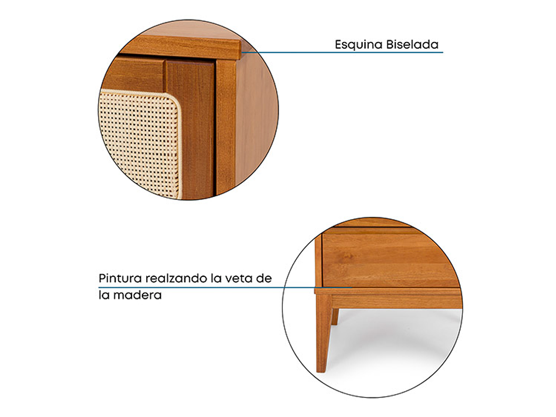 VELADOR MAISON LINETT VIENA 2 CAJONES CAFÉ CLARO 8