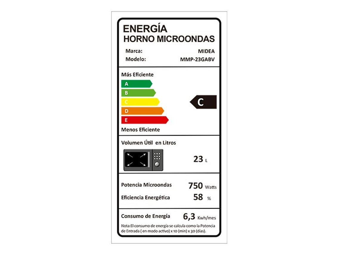 MICROONDAS MIDEA 23 L MIRROR WAVE PLATO GIRATORIO 2