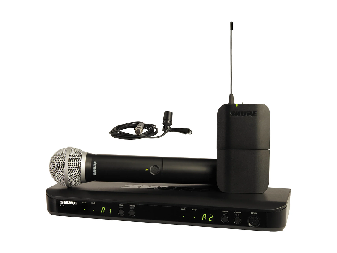MICROFONO INALAMBRICO MANO-SOLAPA SHURE BLX1288/CVL-M15 1