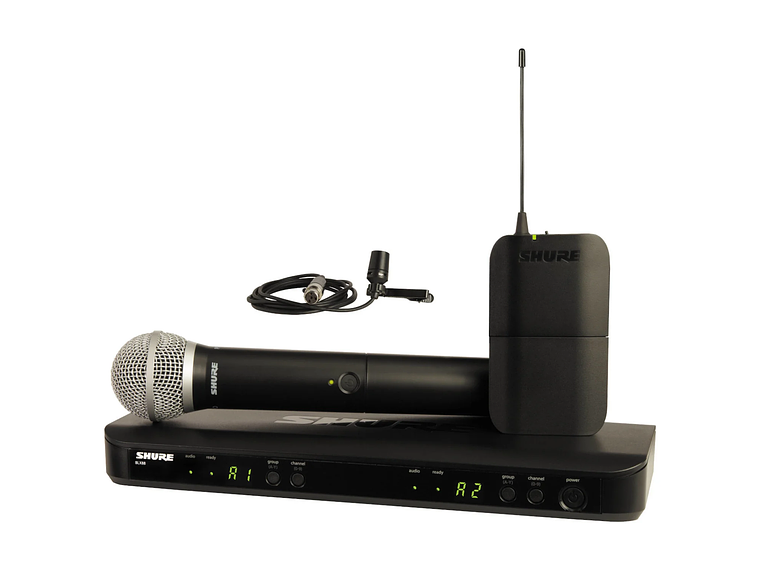 MICROFONO INALAMBRICO MANO-SOLAPA SHURE BLX1288/CVL-M15 1